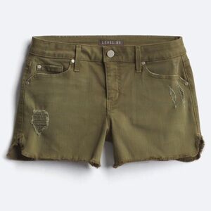 Level 99 Olive Jean Shorts